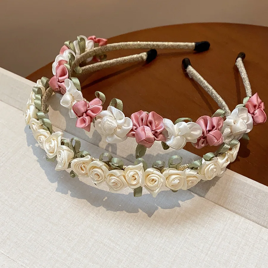 Fairy Garland Simulation Flower Hairbands Women Sweet Adjustable Floral Hair Hoops Vacation Hair Ornaments Headdress Z - view 3