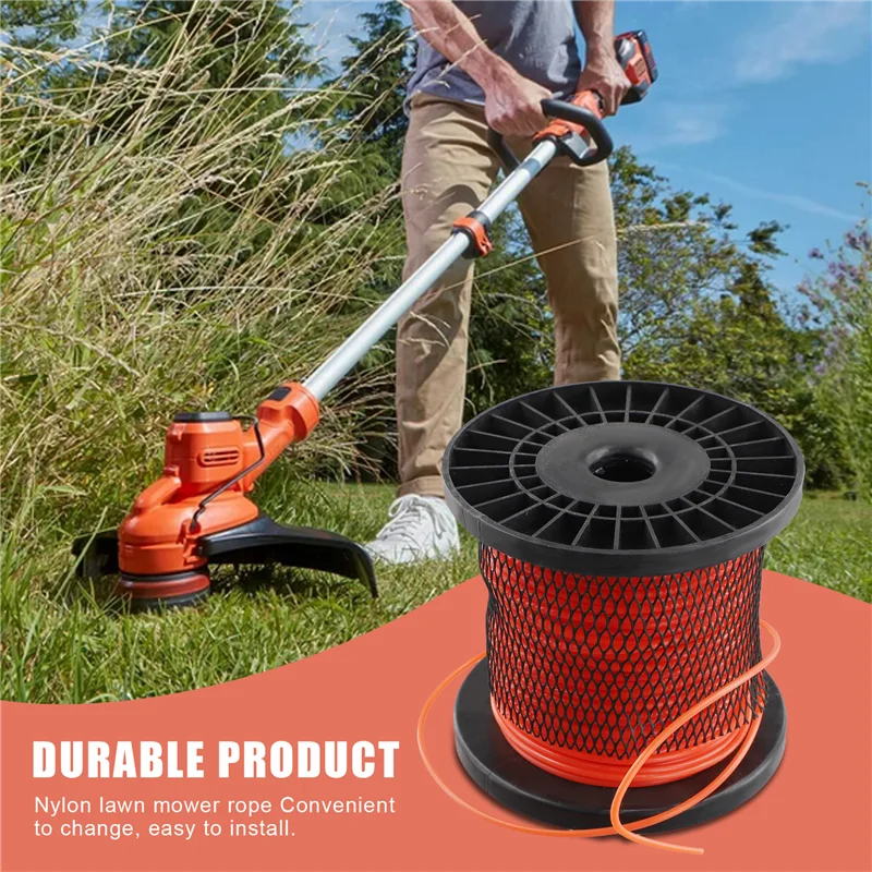 

BHBD-Roll 50M 2.4Mm Mowing Nylon Grass Trimmer Rope Brush Cutter Strimmer Line Round Brushcutter Trimmer Cord Line Wire