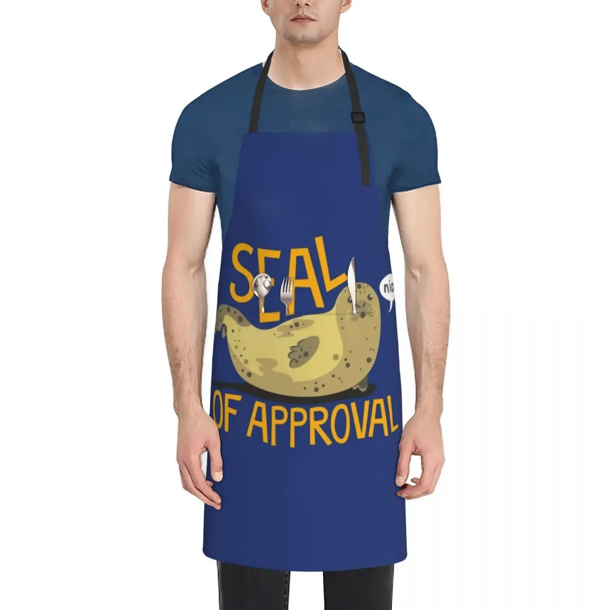 

Seal of Approval Apron Chef Accessory Cooking Chef Uniform For Men Customizable Apron