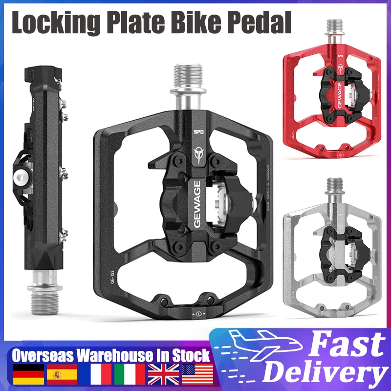 

Bicycle Pedal Non-slip MTB Pedals Aluminum Alloy Waterproof Flat Platform 3 Bearing Locking Plate Bike Pedal Cycling Accessories