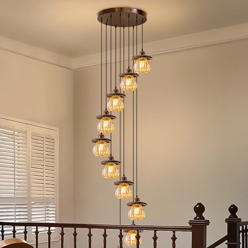 Modern home decoration chandelier, stair Pendant lamp, living room Pendant lights, interior lighting