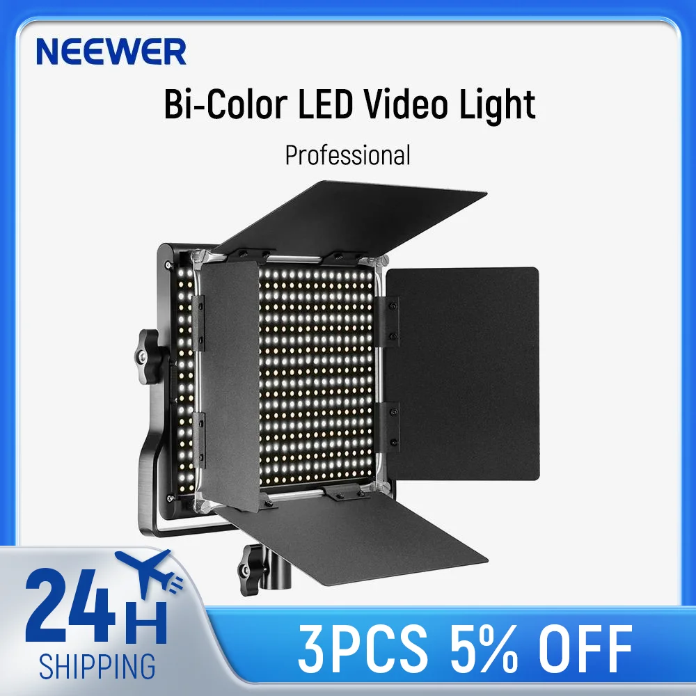 

Neewer Professional Metal Bi-Color LED Video Light for Studio YouTube Product Photography Video Shooting Dimmable 660 Beads