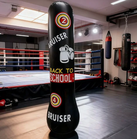 Inflatable Boxing Sandbag PVC Thickened Punching Bag Bounce-Back Leak-proof Fitness Sand Bag for Adults Outdoor Indoor Training