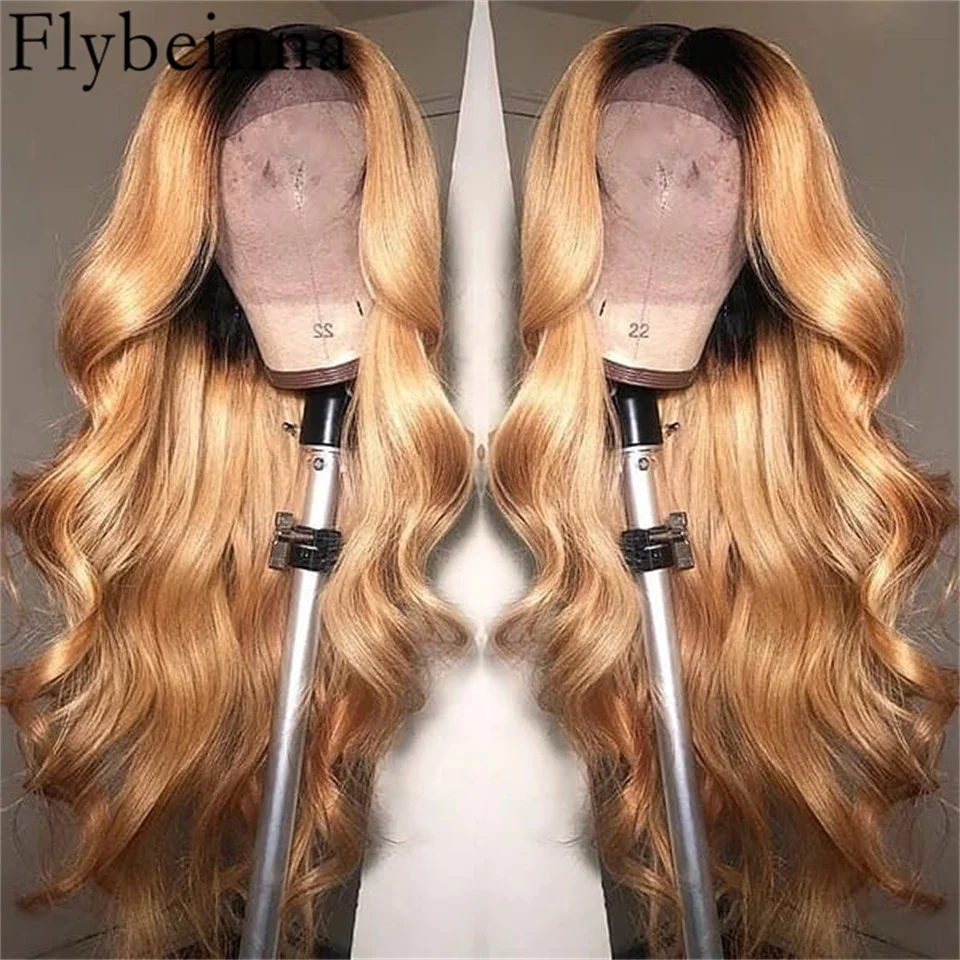 

Body Wave 4/27 Colored 40Inch 13x6 Lace Frontal Wigs Human Hair Ombre Honey Color 13x4 Transpart FrontWig Brazilian Hair Wigs