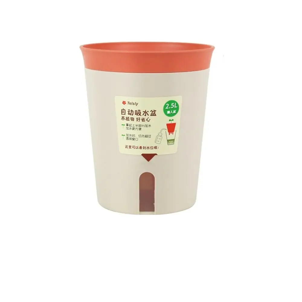Plastic Lazy Hydroponic Flower Pot Self Watering Planter Living Room Water-Absorbing Flowerpot Planter Desktop Decoration