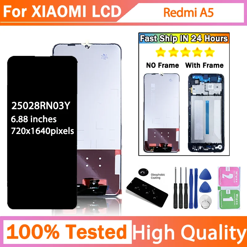 OEM pour Xiaomi Redmi A5 grand verre Version européenne LCD écran tactile numériseur assemblée 25028RN03Y affichage remplacement