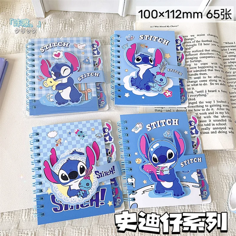 Disney-Stitch Coil Book, Notebook dos desenhos animados, papelaria Student, Portátil Coil Book, Diário, Kids School Supplies, Prêmios