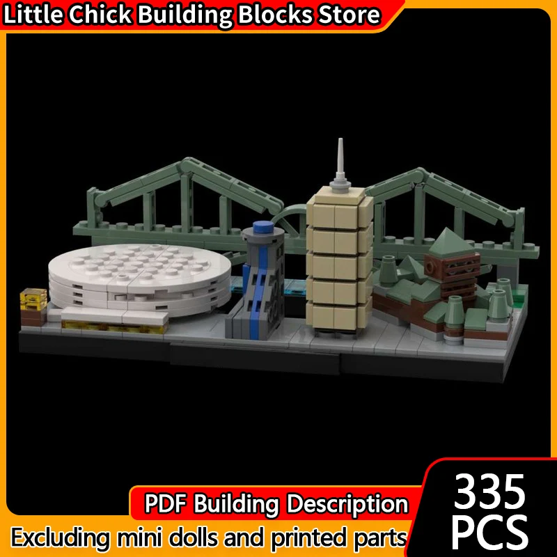 

City Street View Model MOC Building Bricks Capital Miniature Scene Modular Technology Children Holiday Gifts Assemble Toys Suit