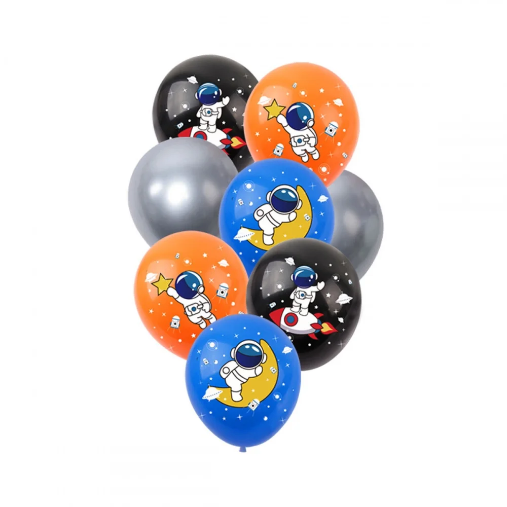 12/24 stücke 12 zoll Astronaut Thema Kinder Geburtstag Party Dekoration Mann Raum Kosmonaut Mond Sterne Latex Ballon Hause Dekoration