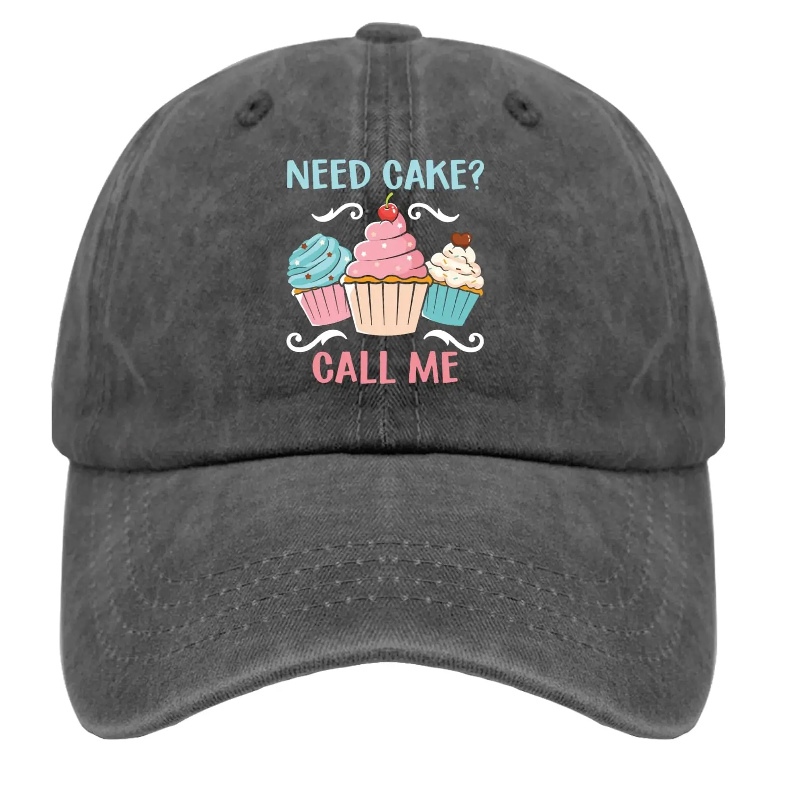 Need Cake Call Me Hat Mens Outdoor Hat Pigment Black Womens Trucker Hat Gifts for Dad Golf Hat