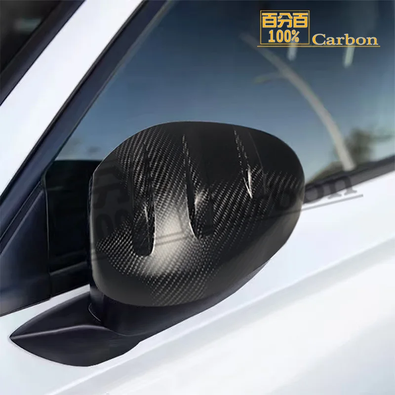 Real Dry Carbon Side Door Rearview Mirror Cover Caps Fit for Honda Civic 11th 2022up
