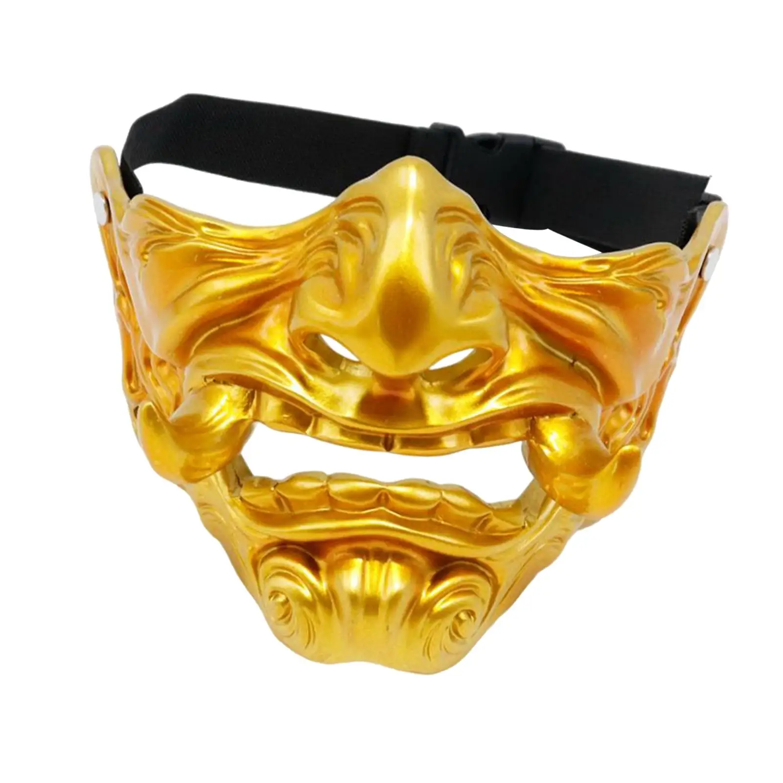 Head Grimace Cosplay Mask Samurai Half Face Mask for Carnival Bars