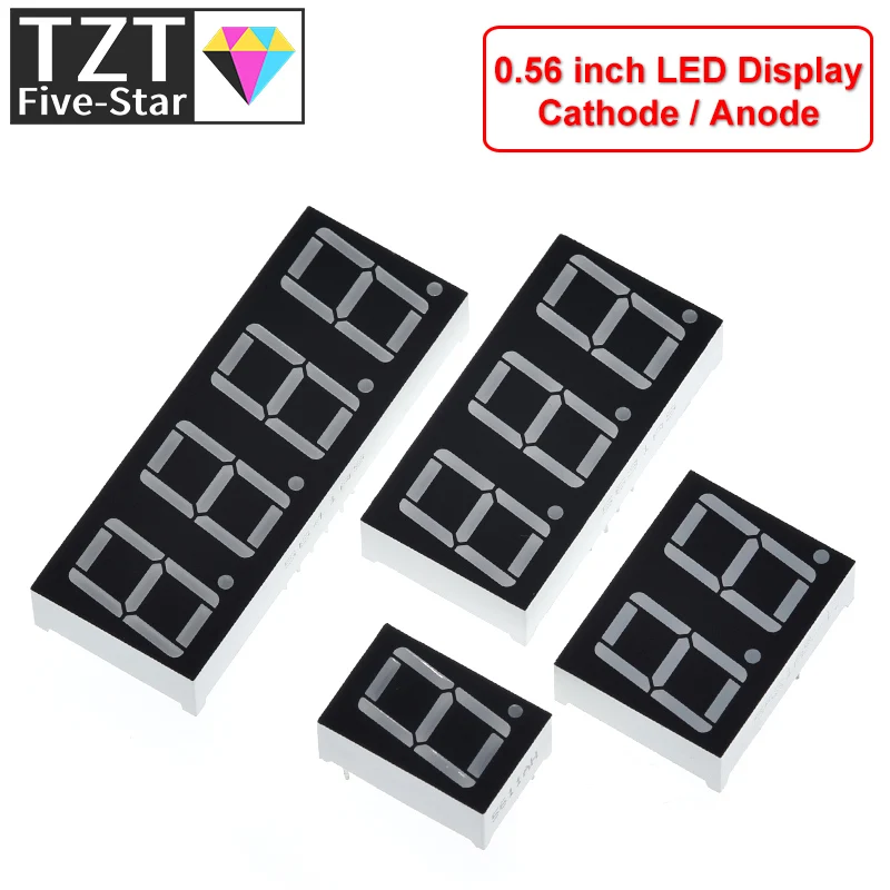 0.56 inch LED display 7 Segment 1 Bit/2 Bit/3 Bit/4 Bit Digit tube red common cathode / anode Digital 0.56 inch led 7segment