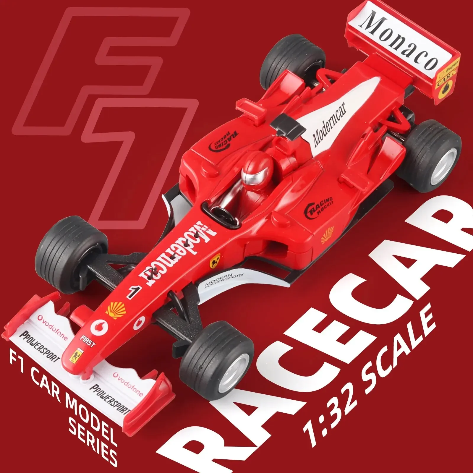 

1:32 Scale Alloy F1 Racing Car Toy Model with Retroactive Motion, Sound & Light Effects - Ideal for Kids' Racing Play & STEM Lea