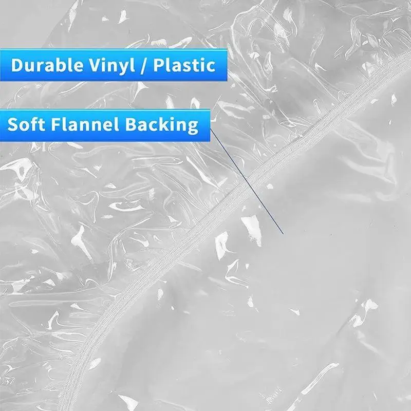 PVC round Waterproof Transparent Elastic d Tablecloth Home Dustproof Cover Disposable Dust Cover Artisanal Handmade
