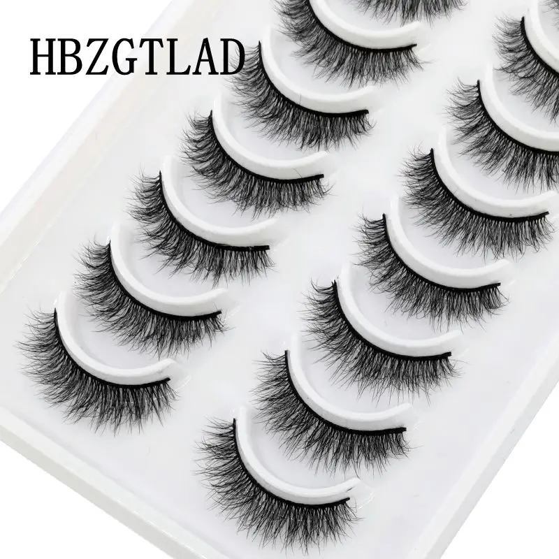 HBZGTLAD ciglia finte 10 paia di ciglia 6D ciglia di visone Faux Mink Fluffy Lash Soft Full Thick Wispy Makeup Extension ciglia