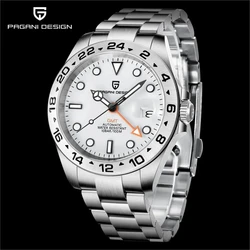 Pagani Design 2025 New Men's Mechanical Watch GMT Pearl DG5833A PD1682 42mm Sapphire Stainless Steel Sports Reloj Hombre