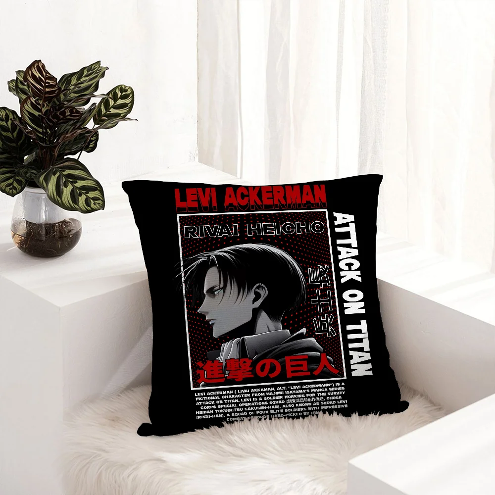 L-Levi A-Ackerman A-Attack On Titan Pillow Case Plush Fabric Soft Pillowcase Double Sided Print Cushion Cover Throw Pillow Cover