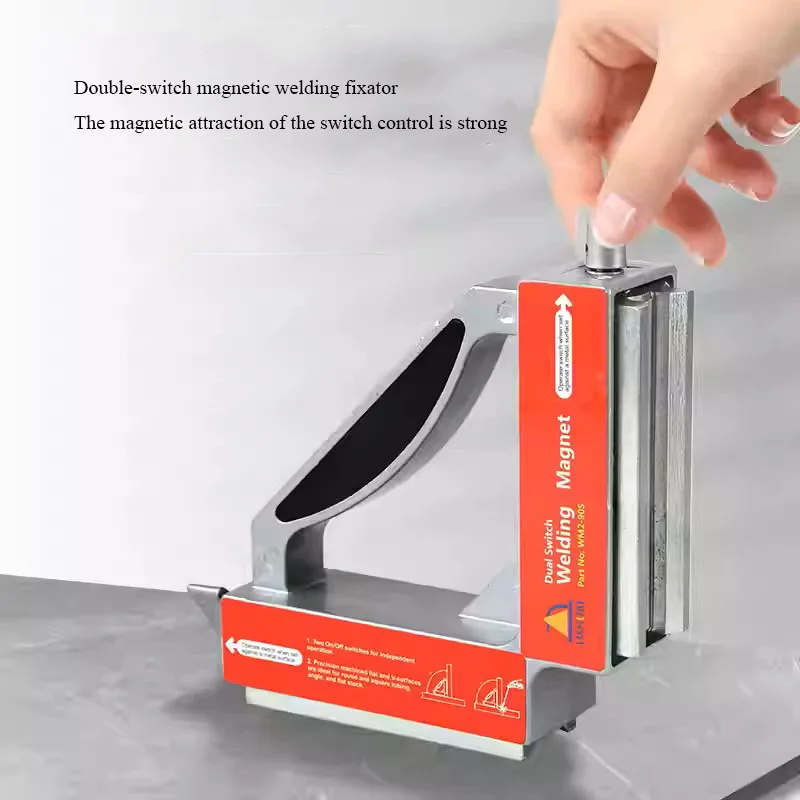 

Dual Switch Welding Magnet Fixer 120KG Strong Magnetic Position Clamp 90° Magnet Squares/On/Off Strong Neodymium Magnetic Holder