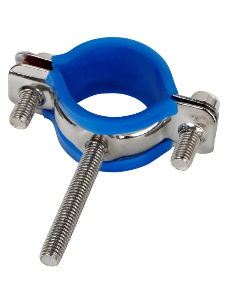 1Pcs M8 Screw Rod 50mm Fit 8-108mm OD Tube 304 Stainless Steel Pipe Hanger Bracket Clamp Suppoert Clip With Blue Case Homebrew