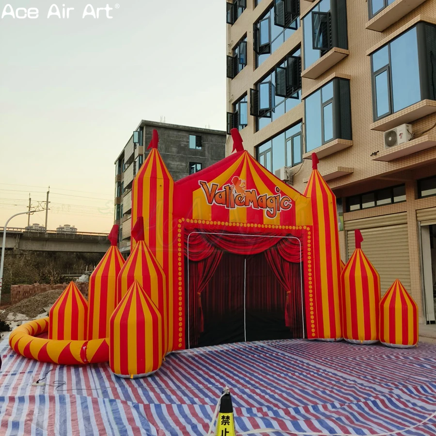 Circus Style Inflatable Stage Tent - Outdoor Event Backdrop, Carnival Party Booth Inflatable Stage Structure