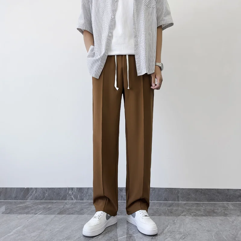 

Versatile and minimalist men's trendy fashion American Vibe casual pants men's micro flared pants suit pants new artistic style