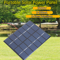 2W/6V Portable Solar Power Panel Mobile Power Charger 330mA USB Charger DIY Kit Battery Panel for Solar Courtyard Lamp Lighting