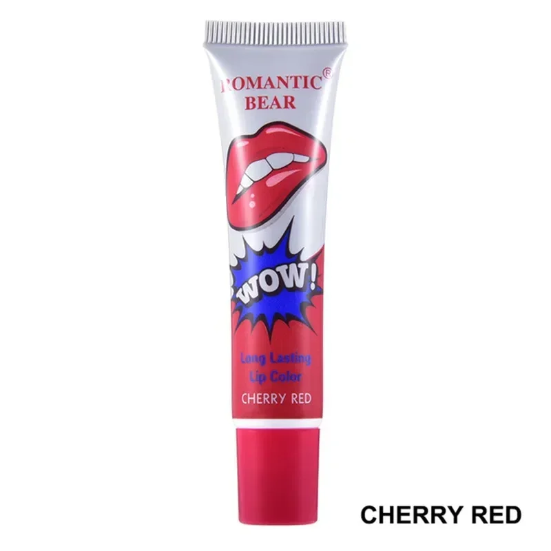 Lápiz labial líquido rojo Sexy, máscara de brillo de labios larga, Base impermeable, hidratante, maquillaje, Peel Off, brillo de labios, cosméticos,