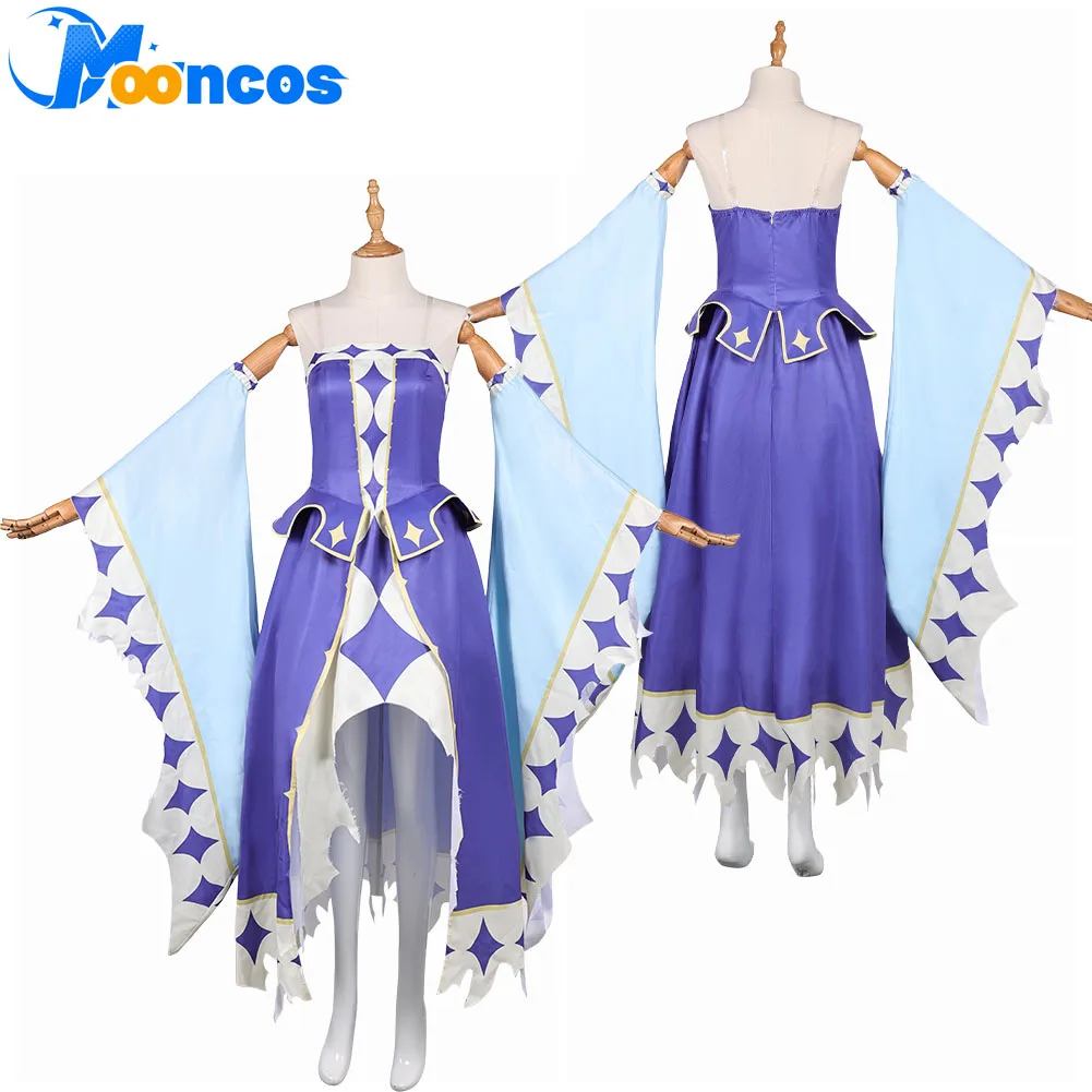 

Knights Cosplay of Guinevere Guinevere Cosplay Costume Blue Dress Set for Women Fantasy Disguise Halloween Carnival Party Suit
