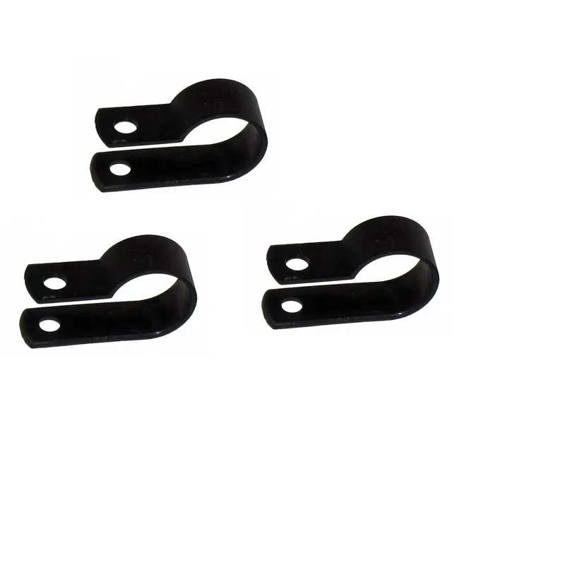 25X ID 3.3mm 5.3mm 6.4mm 8.4mm 10.4mm Black Nylon U R Shape Cable Clamp Clip UV Resistant Wire Electrical Hose Loop Fixer Holder