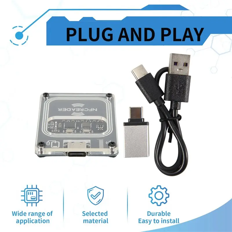 ELECT-PCR532 RFID Bluetooth Wireless Module IC Card Reader Writer RFID Emulator Minicopy With Type-C Interface