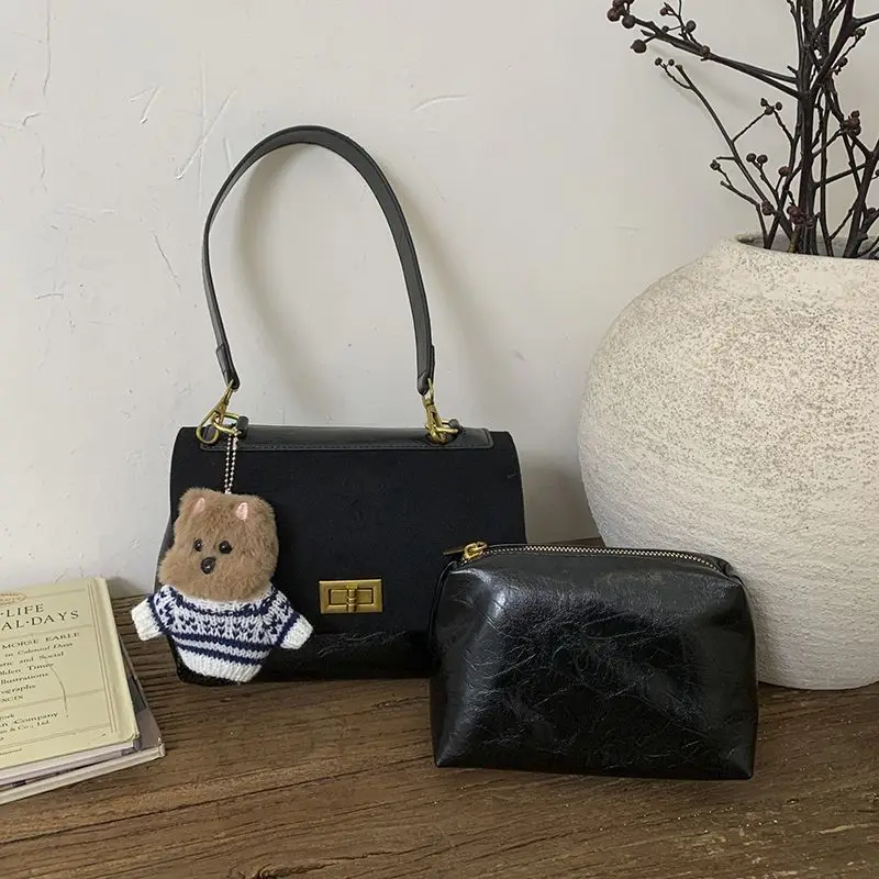 

Retro Ele Faion Bapa Casual Simple Sle Women's Bag oulder Crossbody Bag for Commuting And Outdoors