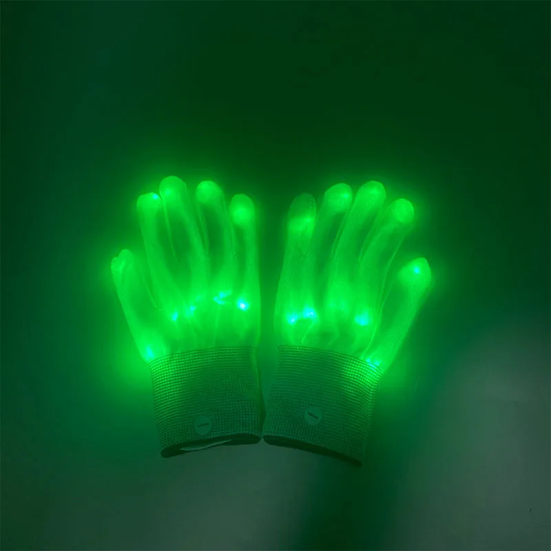 LED Skull Mask Light Up Gloves Set Neon Skeleton Face Mask Luminous Purge Mask and Gloves for Cosplay Halloween Party Mask Props - view 4