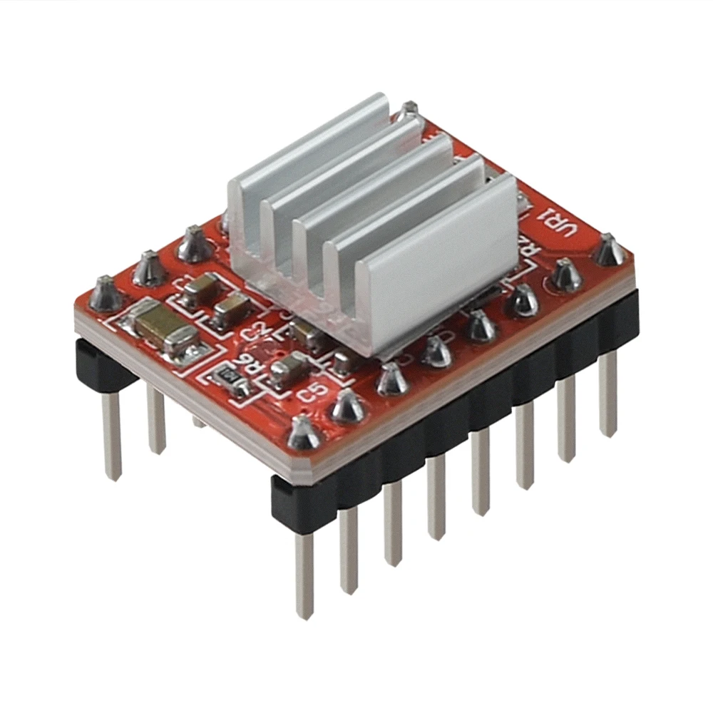 5PCS A4988 Stepper Motor Driver Module with Heatsink + Heat Sink 3D Printer Parts For SKR V1.3 1.4 GTR V1.0 MKS GEN V1.4 Board