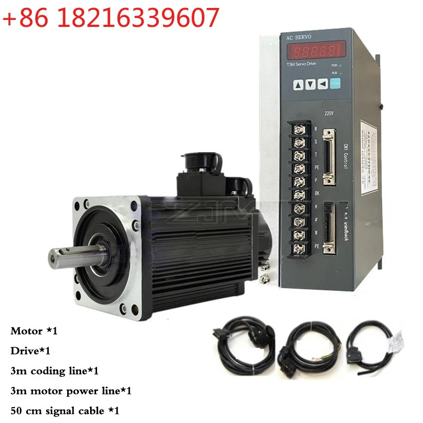 YAO 750W Absolute Value Servo Motor Set AC 220V 3000rpm 2.39NM 80ST-M02430 Servo Motor with Drive
