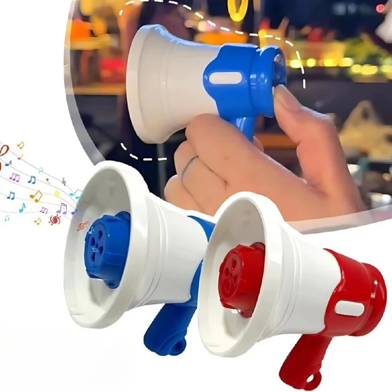 1-10PCS Mini Recording Trumpet Toys Funny Compulsion Keychain Children Decompression Toys Schoolbag Pendant Birthday Gift