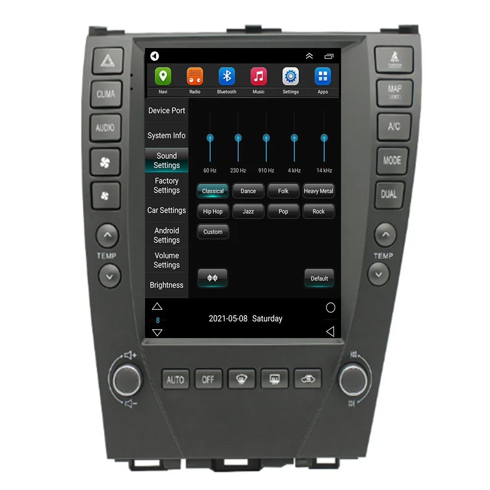 2025 New Android 14 For Lexus ES ES240 ES300 ES330 ES350 2006-2011 2012 For Tesla Style Screen Car Radio Multimedia Player