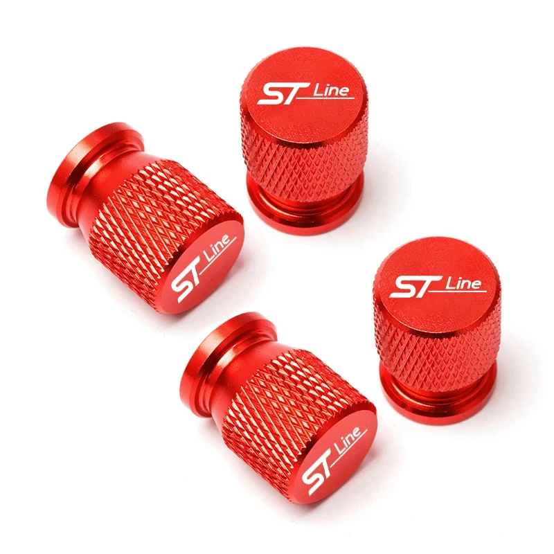 For Ford ST FOCUS 2 3 Mondeo Fiesta Kuga MK2 MK3 MK4 Car Wheel Tire Valve 4pcs/Set Car Caps Tyre Stem Covers Airdust