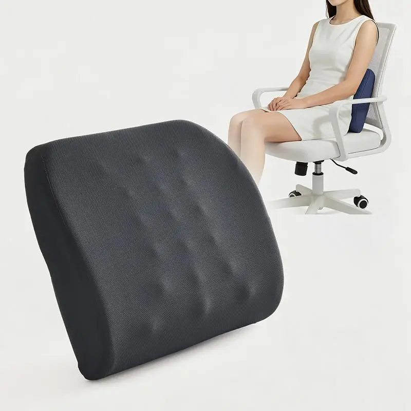 Memory Foam Car Lumbar Cushion Waist Support Pillow Four Color Auto Seat Back Pad For Home Office Pain Relief