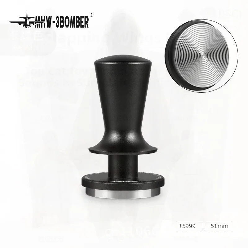 

MHW-3BOMBER Итальянский молоток для кофейного порошка с четырьмя веслами, тканевое устройство-бомбер из нержавеющей стали, узор компакт-диска 51/58 мм