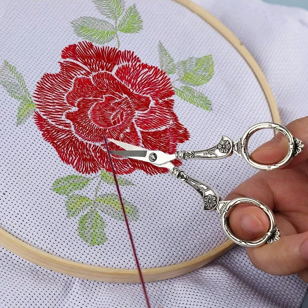 Embroidery Scissors Kit European Antique Vintage Sewing Kit Vintage Sewing Tools with Embroidery Scissors for Sewing Needlework - view 5