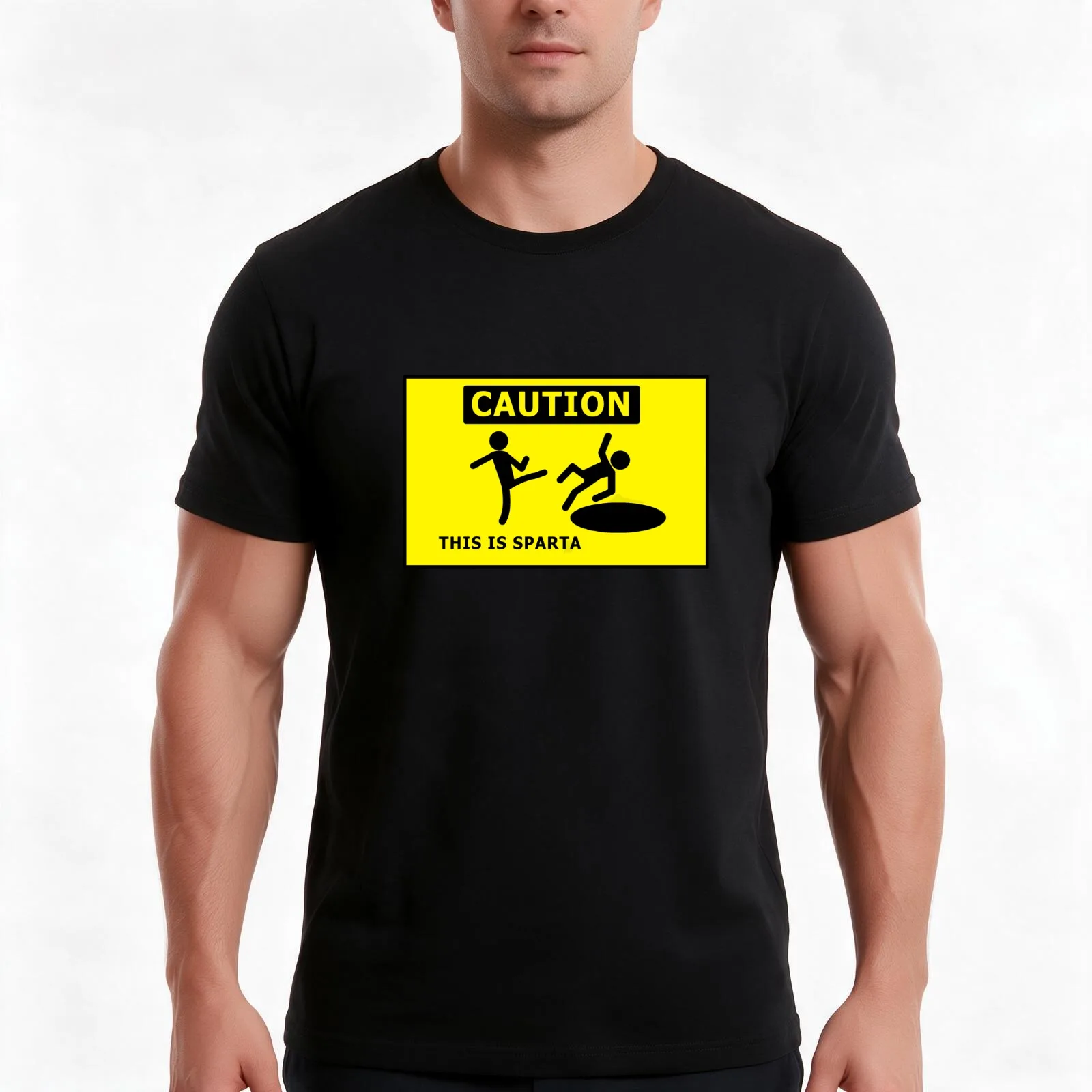 This Is Sparta! T-Shirt, Summer Casual Cotton Tee, Oversized Streetwear Tops, Vintage Graphic Print, Loose Fit Short Sleeve
