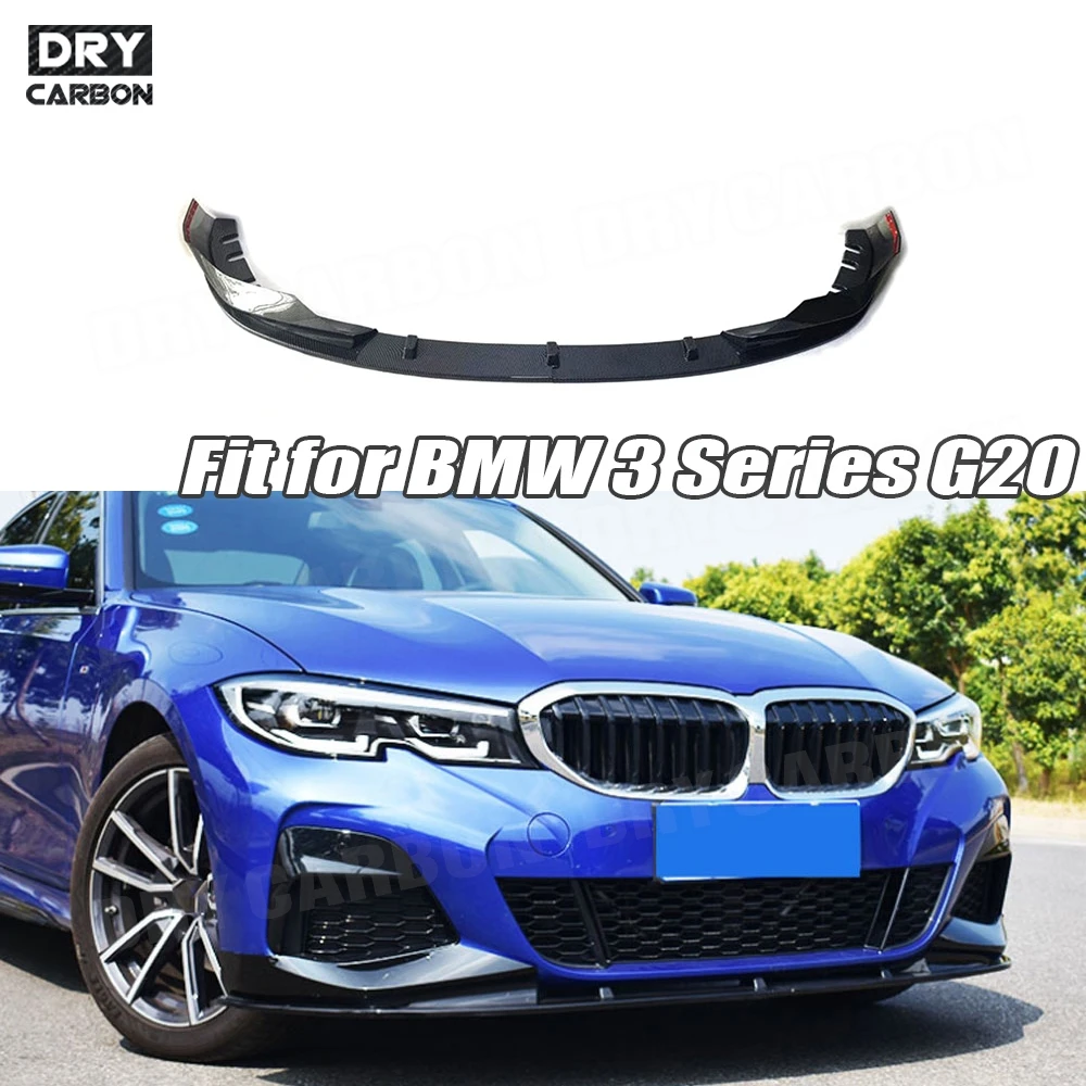 

2 PCS/Set Front Bumper Lip Chin Splitters Cover For BMW 3 Series G20 2019 2020 ABS Black Lip Spoiler