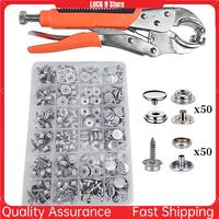 Snap Fastener Kit Adjustable Pliers +Snap Button Set With Snap Button Set For Canvas,Boat Covers