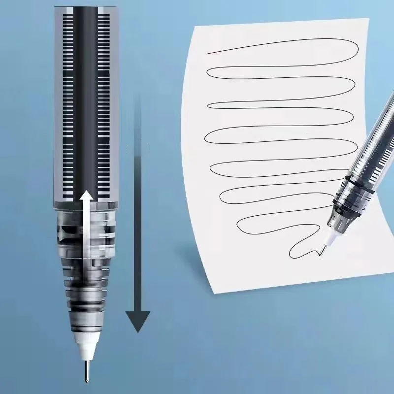 Penna a sfera con firma per esami da 3/5 pezzi 0.5mm penne in Gel ad alta capacità con inchiostro blu nero per la scrittura di forniture di