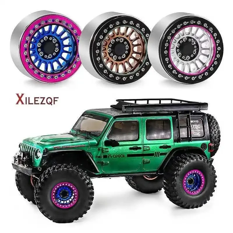 

XILEZQF 2,2-дюймовый колесный диск для внедорожников 1/10 CROSS Easy Control TRX4 SCX10 H8H, алюминиевый сплав.