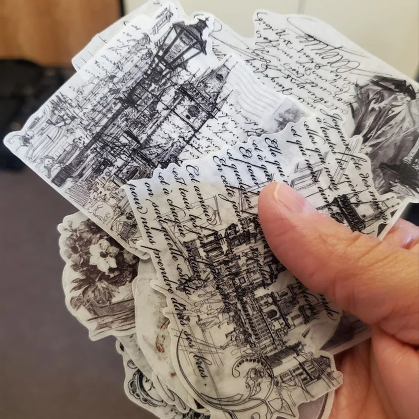 17 sztuk/worek Vintage czarny biały gazeta naklejki DIY Craft Scrapbooking Album dziennik szczęśliwy planista dekoracyjne naklejki