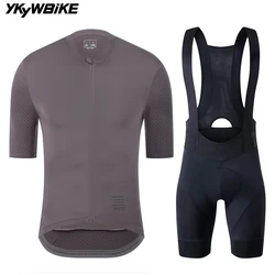 YKYWBIKE Cycling Jersey Set classic MTB Cycling Bib Shorts Kit Reflective Custom Bike Clothes Bicycle Clothing Maillot