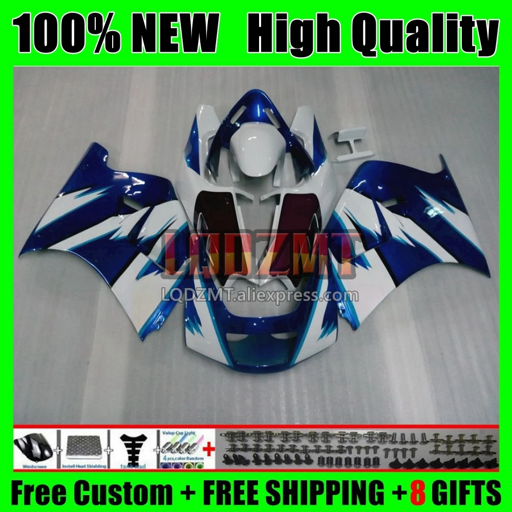 Bodys For SUZUKI SAPC VJ21 Blue white RGVT250 RGV250 88 89 8No.2 VJ 21 RGV-250 VJ-21 RGVT RGV 250 RGVT-250 1988 1989 Fairing