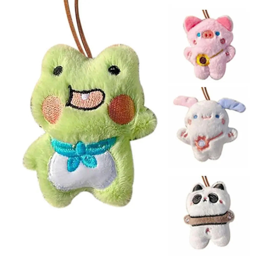 سلسلة مفاتيح علامة اسم قطيفة ، حلقة مفاتيح كرتونية مع زخارف حقيبة صرير ، حلية سيارة ، جودة عالية